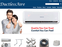 Tablet Screenshot of ductlessaire.com
